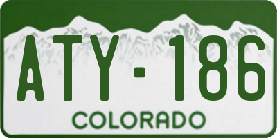 CO license plate ATY186