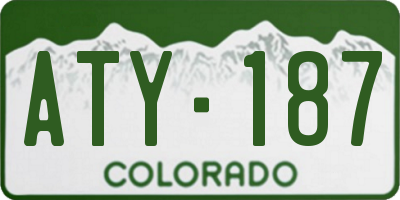 CO license plate ATY187