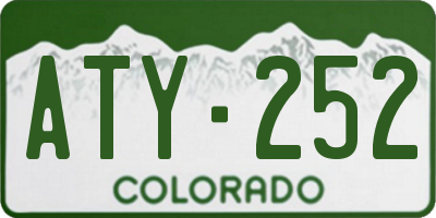 CO license plate ATY252