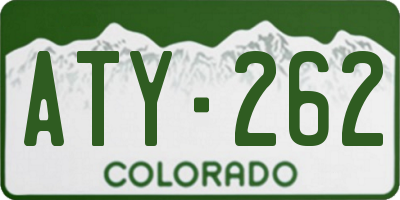 CO license plate ATY262