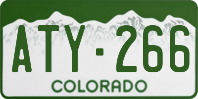 CO license plate ATY266