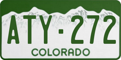 CO license plate ATY272