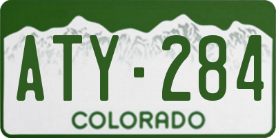 CO license plate ATY284