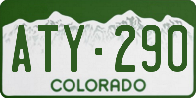 CO license plate ATY290