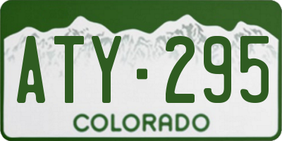CO license plate ATY295