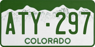 CO license plate ATY297