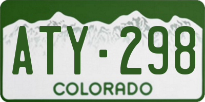 CO license plate ATY298