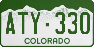 CO license plate ATY330