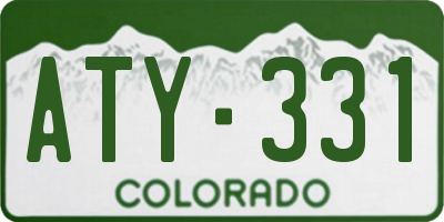 CO license plate ATY331