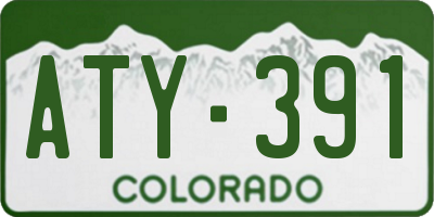 CO license plate ATY391
