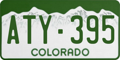 CO license plate ATY395