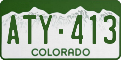 CO license plate ATY413