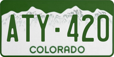 CO license plate ATY420