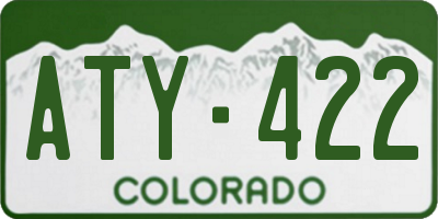 CO license plate ATY422