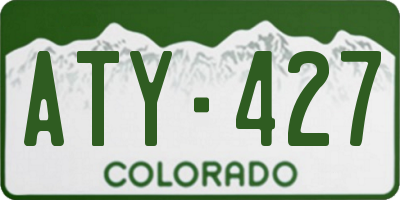 CO license plate ATY427