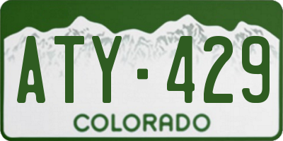 CO license plate ATY429