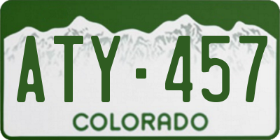 CO license plate ATY457