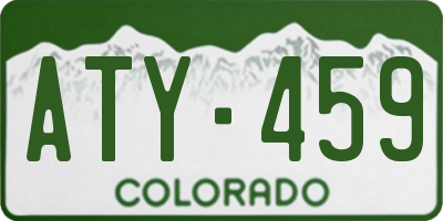 CO license plate ATY459