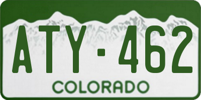 CO license plate ATY462