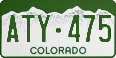 CO license plate ATY475