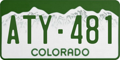 CO license plate ATY481