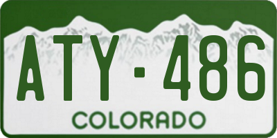 CO license plate ATY486