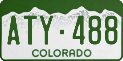 CO license plate ATY488