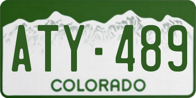 CO license plate ATY489