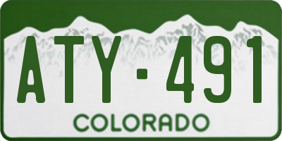 CO license plate ATY491