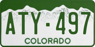 CO license plate ATY497