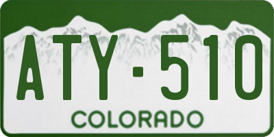 CO license plate ATY510