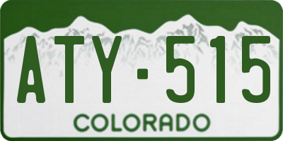 CO license plate ATY515