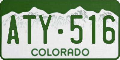 CO license plate ATY516