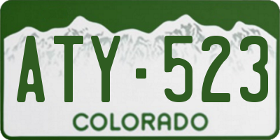 CO license plate ATY523