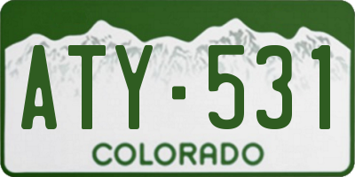 CO license plate ATY531