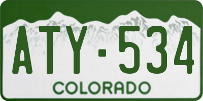 CO license plate ATY534