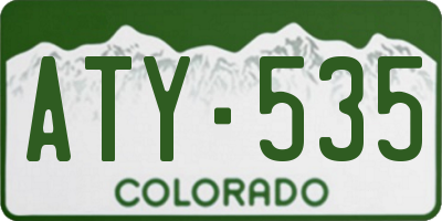 CO license plate ATY535