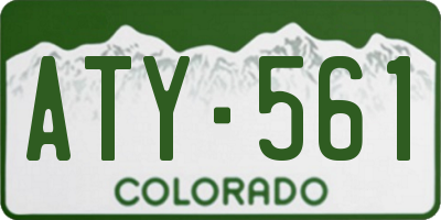 CO license plate ATY561