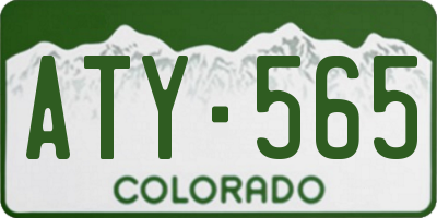 CO license plate ATY565