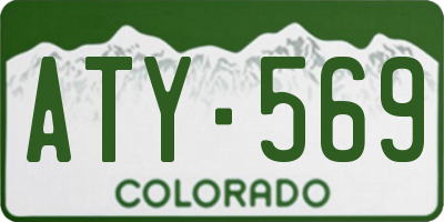 CO license plate ATY569