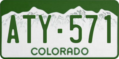 CO license plate ATY571