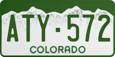 CO license plate ATY572