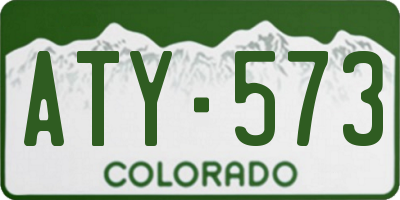 CO license plate ATY573