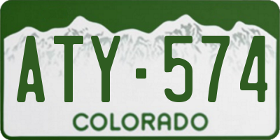 CO license plate ATY574