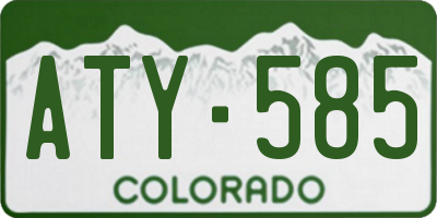 CO license plate ATY585