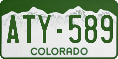 CO license plate ATY589