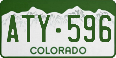 CO license plate ATY596