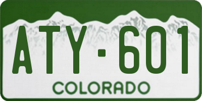 CO license plate ATY601