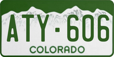 CO license plate ATY606