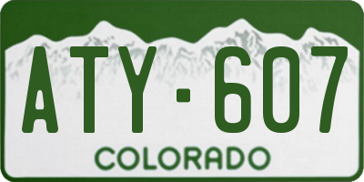 CO license plate ATY607